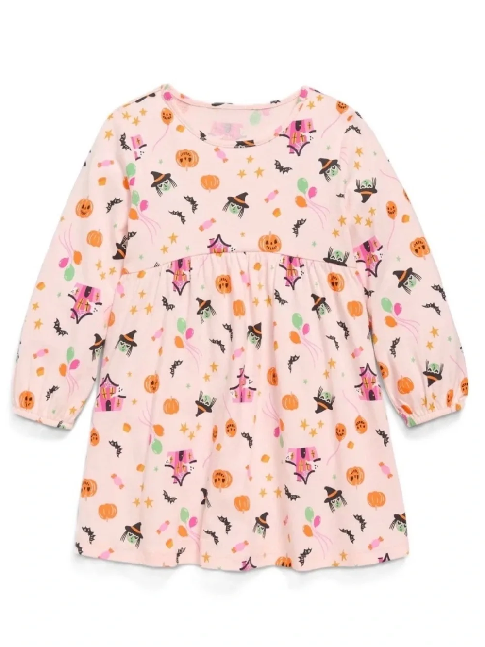 NWOT Old Navy Pink Halloween Witch & Pumpkin Dress
